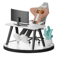 3d Illustration verbessern Arbeit Leben mit Ihre Computer oder Laptop png