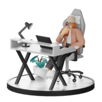 3d Illustration verbessern Arbeit Leben mit Ihre Computer oder Laptop png