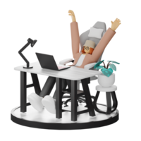 3d Illustration verbessern Arbeit Leben mit Ihre Computer oder Laptop png