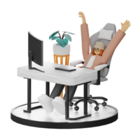 3d Illustration verbessern Arbeit Leben mit Ihre Computer oder Laptop png