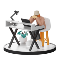 3d Illustration verbessern Arbeit Leben mit Ihre Computer oder Laptop png