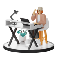 3d Illustration verbessern Arbeit Leben mit Ihre Computer oder Laptop png