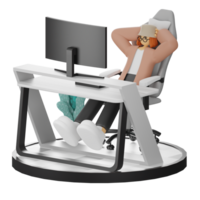 3d Illustration verbessern Arbeit Leben mit Ihre Computer oder Laptop png