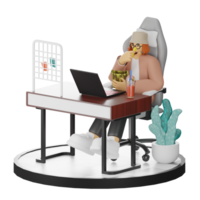 3d Illustration Enhancing Work Life with Your Computer or Laptop png