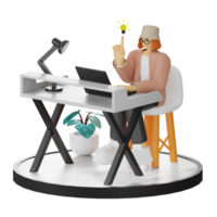 3d Illustration verbessern Arbeit Leben mit Ihre Computer oder Laptop png