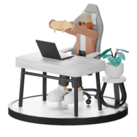 3d Illustration Enhancing Work Life with Your Computer or Laptop png