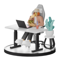 3d Illustration Enhancing Work Life with Your Computer or Laptop png