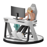 3d Illustration verbessern Arbeit Leben mit Ihre Computer oder Laptop png