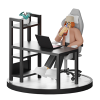 3d Illustration verbessern Arbeit Leben mit Ihre Computer oder Laptop png