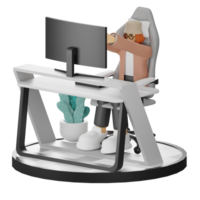 3d Illustration verbessern Arbeit Leben mit Ihre Computer oder Laptop png