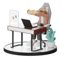 3d Illustration verbessern Arbeit Leben mit Ihre Computer oder Laptop png