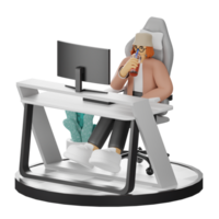 3d Illustration verbessern Arbeit Leben mit Ihre Computer oder Laptop png