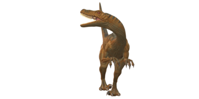 velociraptor dinosaurio aislado en un transparente antecedentes png