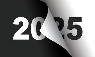 2025 contento nuevo año antecedentes diseño. saludo tarjeta, bandera, póster. ilustración. vector