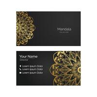 Gold Mandala Business card vector