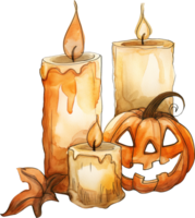 Lighting candles as part of a Halloween night ritual or celebration png