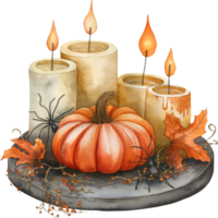 Embedding tiny candles in a Halloween themed centerpiece png