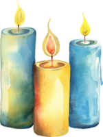 iluminação velas para revelar escondido mensagens escrito dentro invisível tinta png