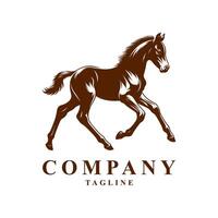 Black horse logo vector