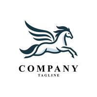 Winged horse logo vector