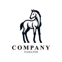 Black horse logo vector