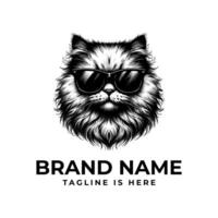 Cat logo design vector