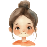 mignonne un icône de une mère visage avec une sourire png