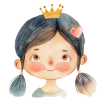 Cute An icon of a mother face with a crown png