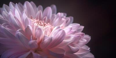 pink and purple chrysanthemum closeup flower, ai photo