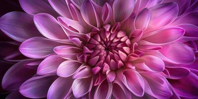 pink and purple chrysanthemum closeup flower, ai photo