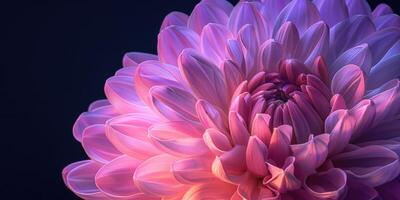 pink and purple chrysanthemum closeup flower, ai photo