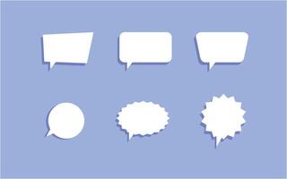 Speech bubble collection flat design vector