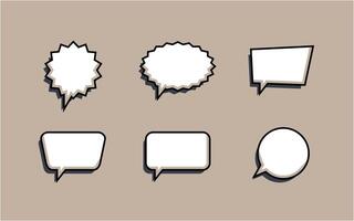 Speech bubble icons set comic template vector