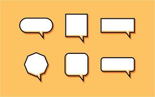 Comic speech bubble design template collection vector