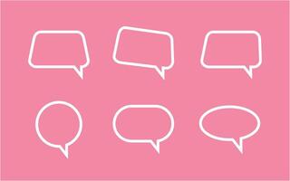 Set of speech bubble collection template vector