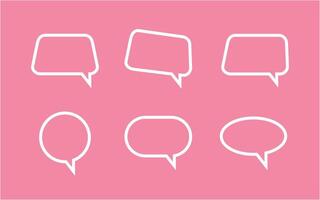 Set of speech bubble collection template vector