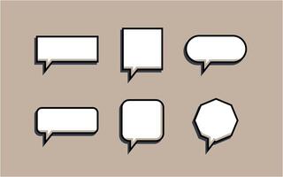 Speech bubble collection design vector