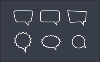 Line art Pack of speech bubble design vector