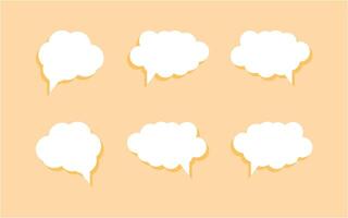 Pack of speech bubble design illustration vector