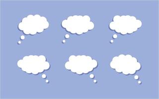 Collection of speech bubble set design template vector