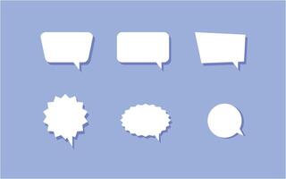 Pack of speech bubble design template vector