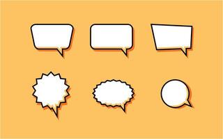 Pack of speech bubble design logo vector