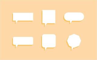 Speech bubble collection template design vector