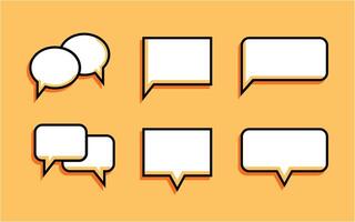 Set of speech bubble collection template vector