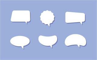 Set of speech bubble collection design template vector