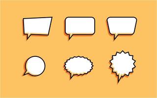 Set of speech bubble collection design template vector