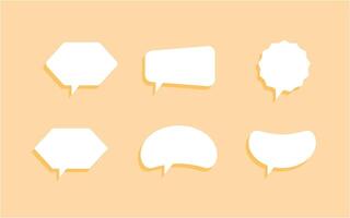 Set of speech bubble template design vector