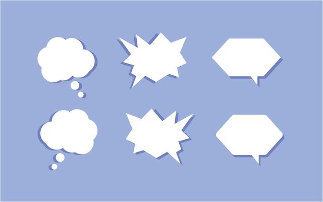 Speech bubble collection design illustation template