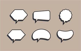 Collection of speech bubble set design vector