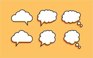 Speech bubble design template illustration vector